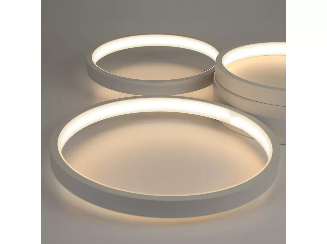 NETTLIFE Plafonnier LED Blanc Chaud Chambre 22 W Lampe Moderne Décoration pour Salon Chambre d'enfant Couloir Salle à Manger Cuisine