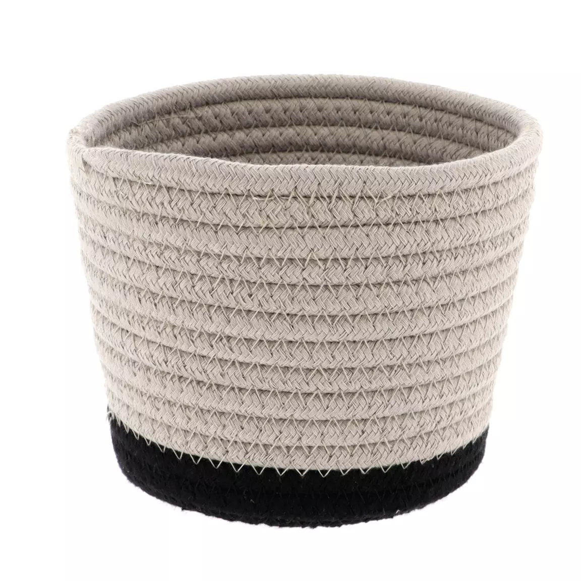 Lot de 3 paniers (H16 cm) Black Line Ficelle/Noir