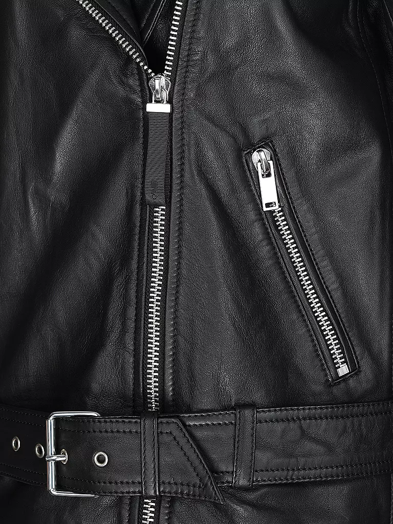 COMMA IDENTITY Lederjacke schwarz