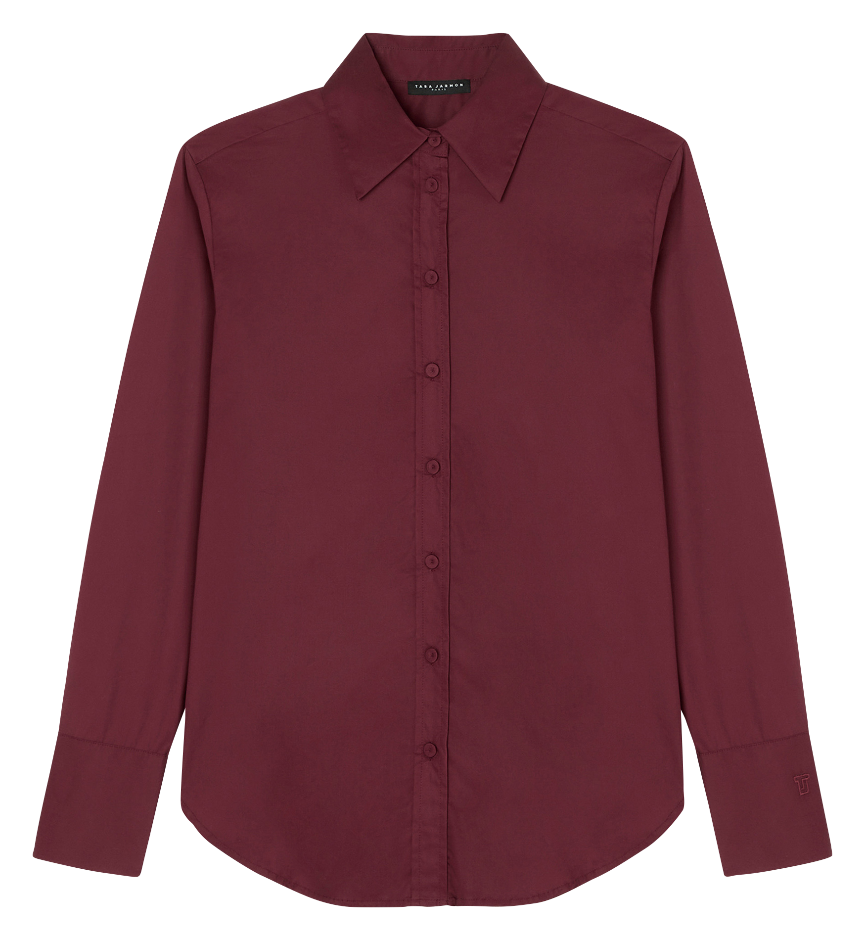 CLARISSE - Chemise droite en coton | Rouge