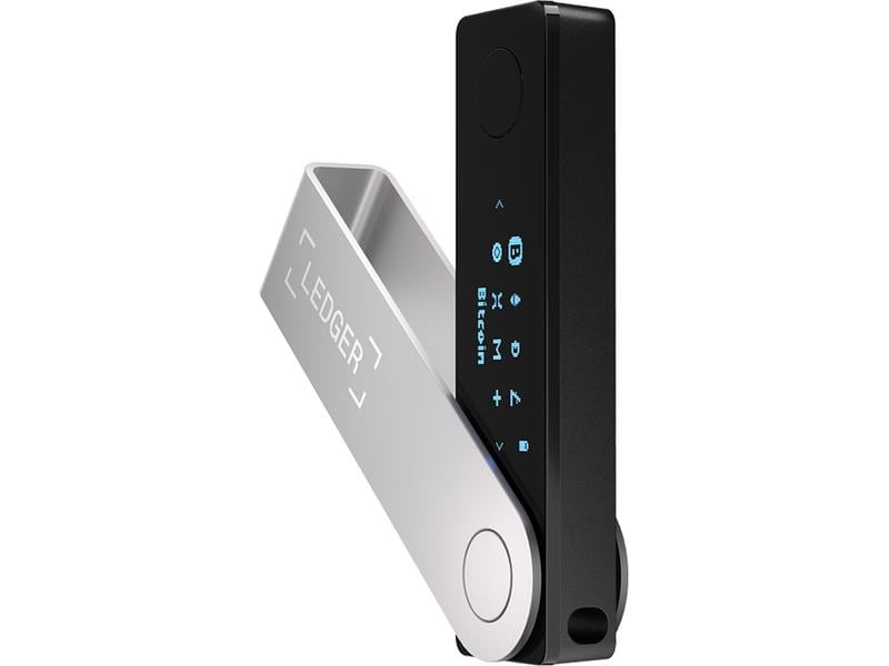 Ledger Nano X Onyx Black Crypto-Hardware-Wallet mit Bluetooth zum Kaufen, Verwalten und Vermehren digitaler Vermögenswerte
