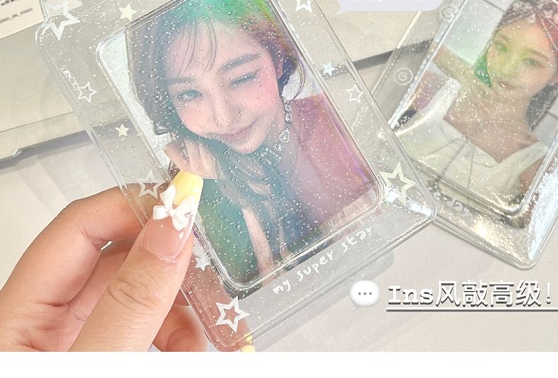 Kumi Fanchant - Glitter PVC fotokaarthouder sleutelhanger