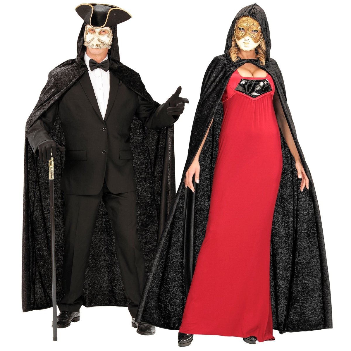 Halloween Cape Zwart 1,5m