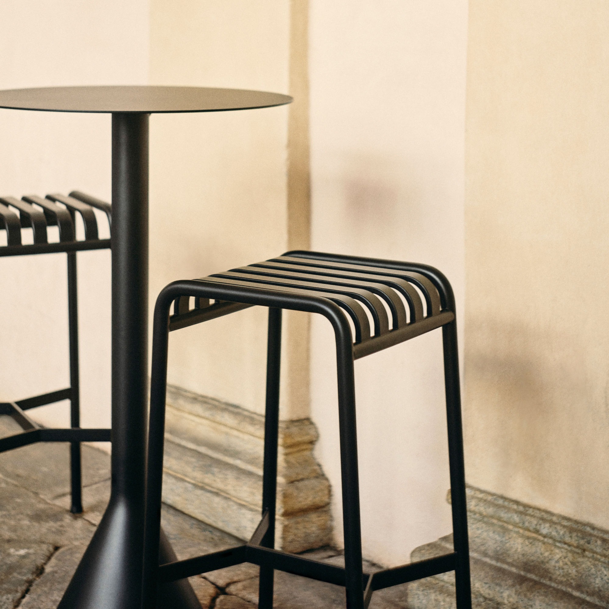 Barkruk Palissade anthracite