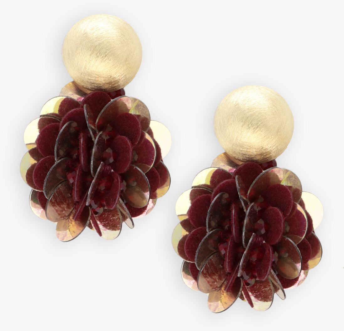 bordeaux lott. gioielli oorbellen ce sq fine big sequins globe s