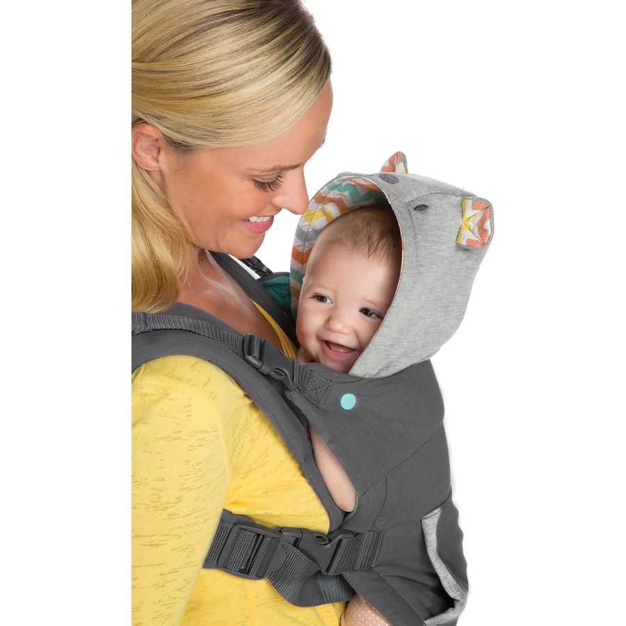 Infantino Cuddle Up Ergnomische Babytrage mit Kapuze (Teddy)