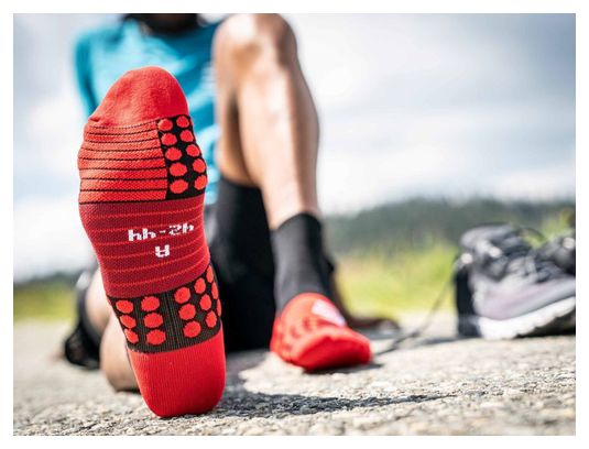 Chaussettes Compressport Pro Marathon Socks Noir/Rouge