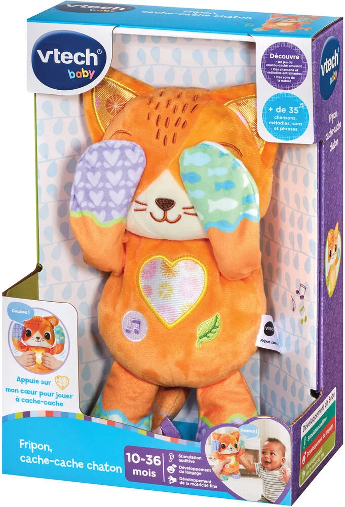 PELUCHE FRIPON CACHE-CACHE CHATON