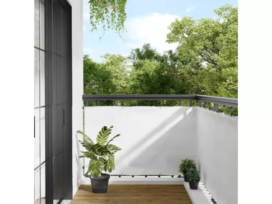 Écran de balcon blanc 90x700 cm 100% polyester oxford