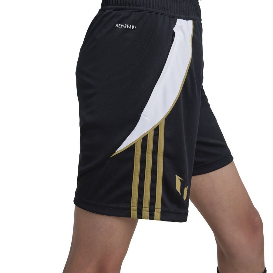 adidas Short d'Entraînement Messi Triunfo Dorado - Noir/Doré/Blanc Enfant