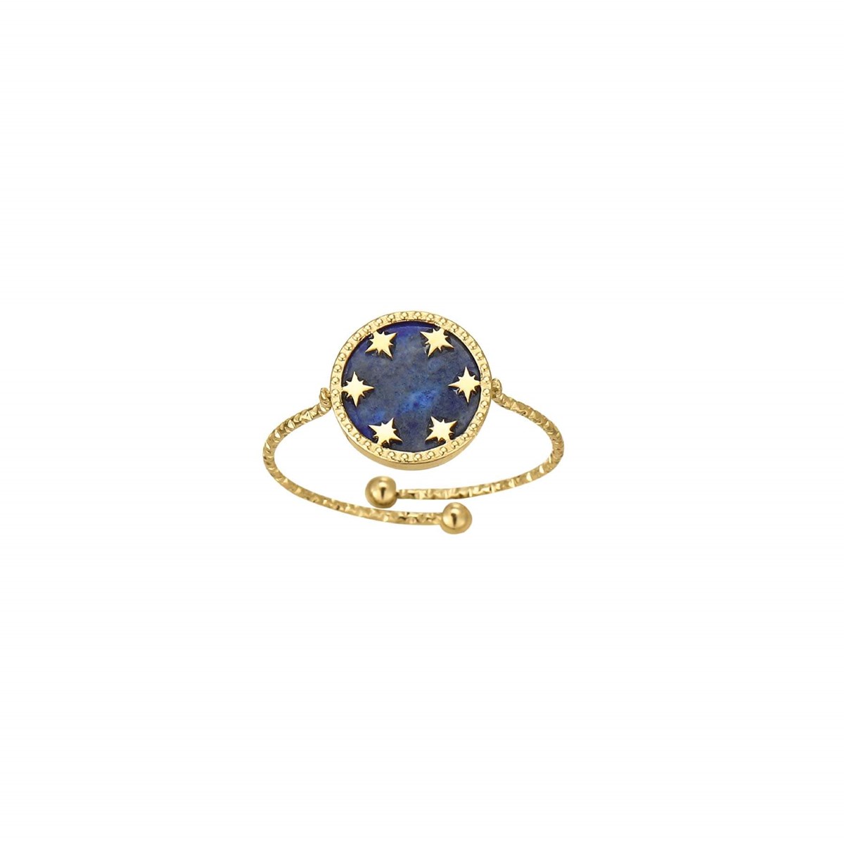 Bague Etoiles pierre Lapis Lazuli