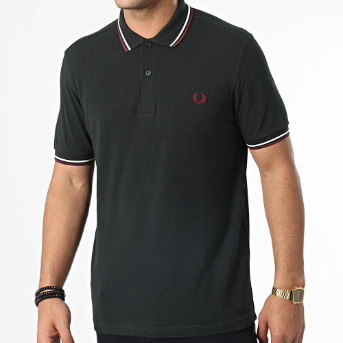 Polo Manches Courtes Twin Tipped M3600 Vert Foncé