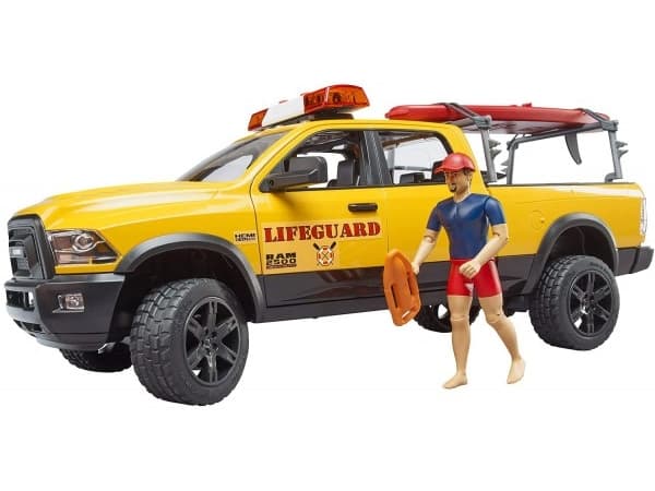 BRUDER 02506, Kjøretøy badevakt + Figur, Lifeguard emergency, 4 år, ABS syntetisk, Flerfarget