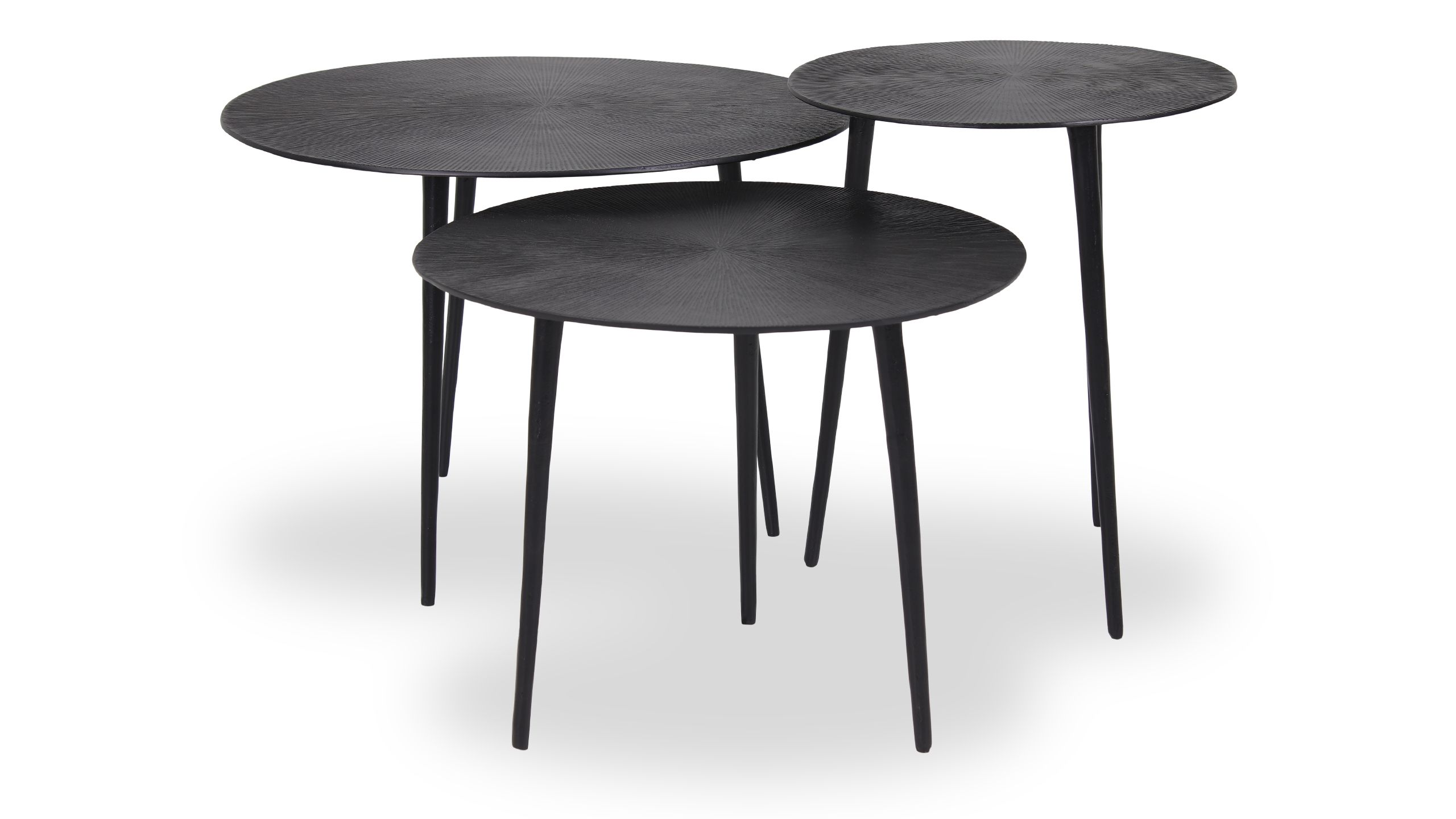 Salontafelset Zwart IV-52.016 Nobby ⌀60  x H45 cm