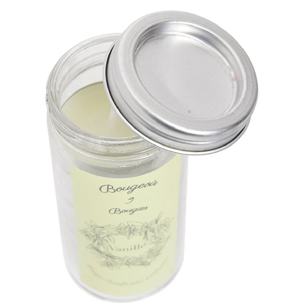 Bougeoir verre + 9 bougies chauffe-plats parfumées