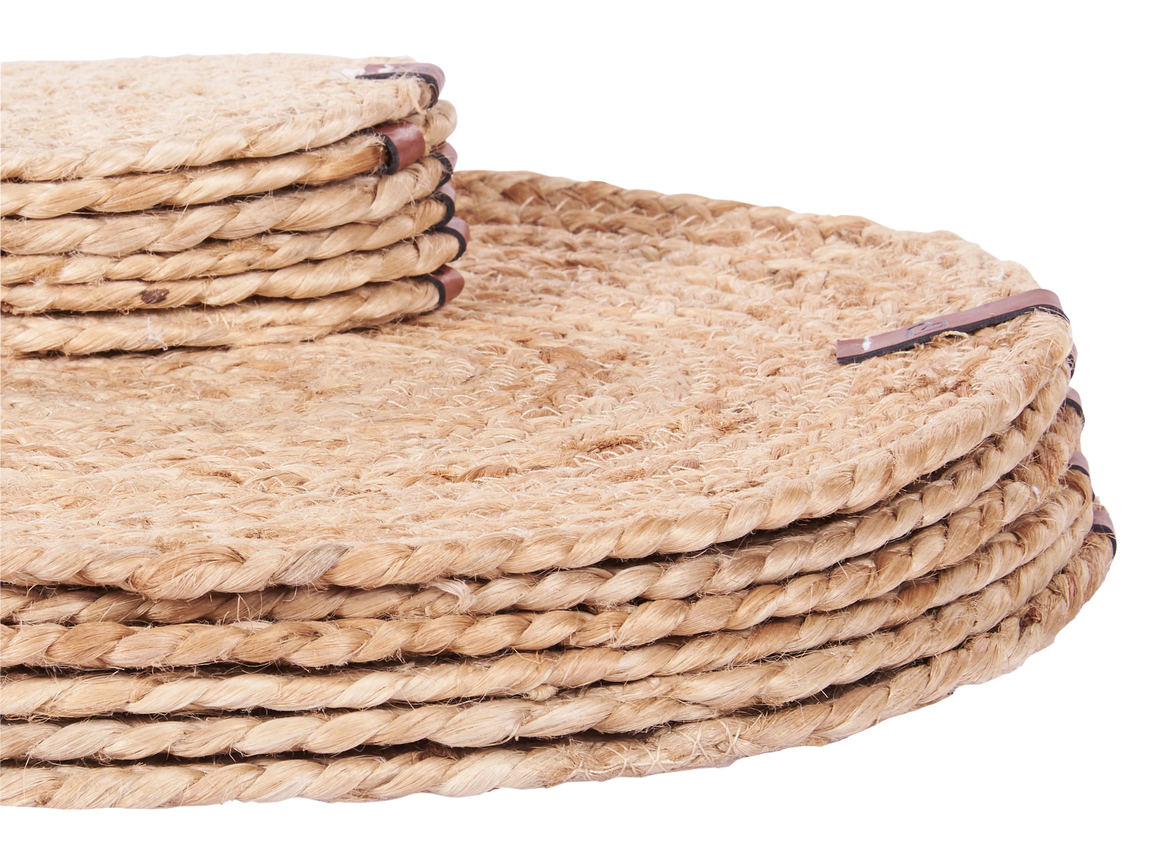 Placemats en onderzetters set BUSHYLARK Natuurlijk Jute