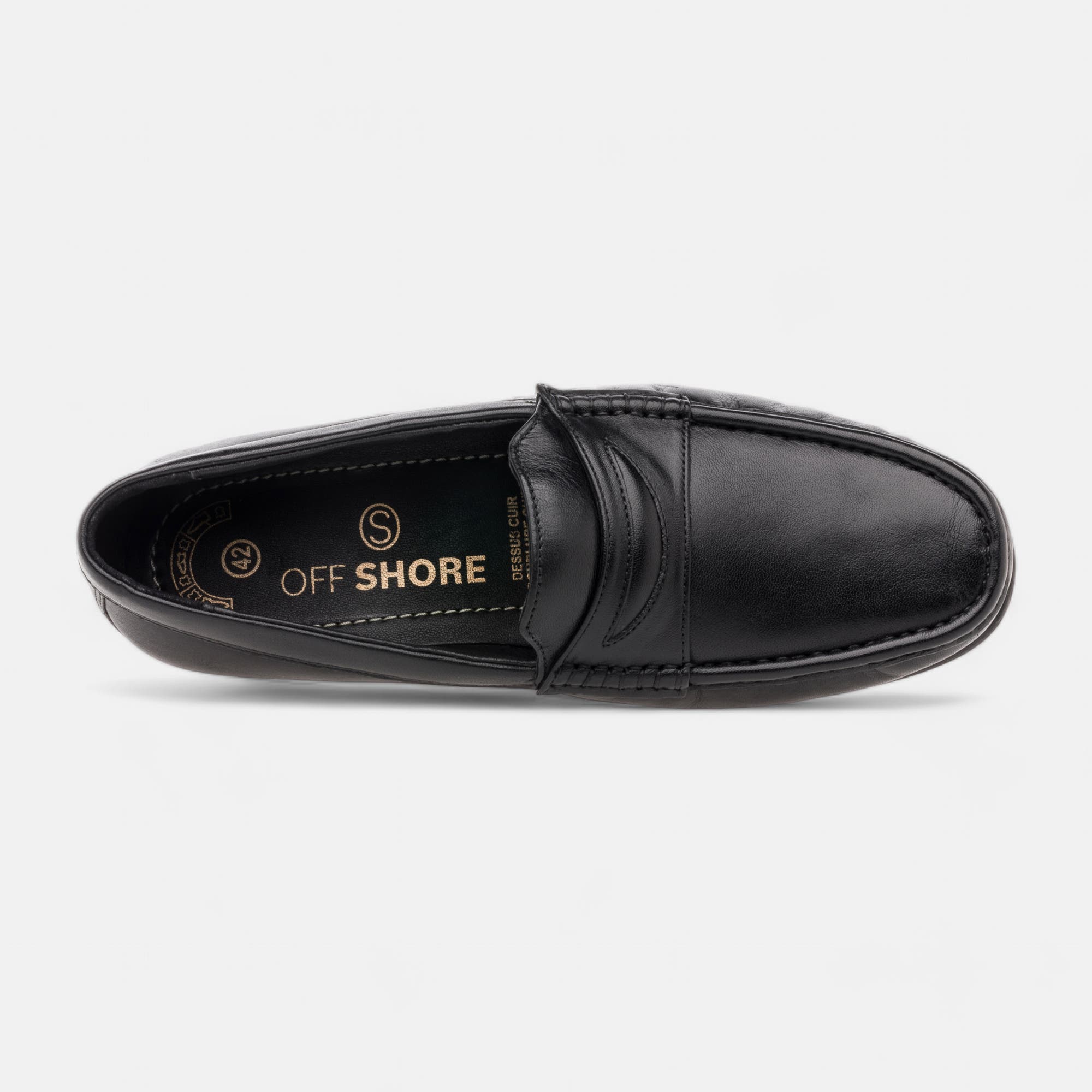 Mocassins Homme en cuir noir