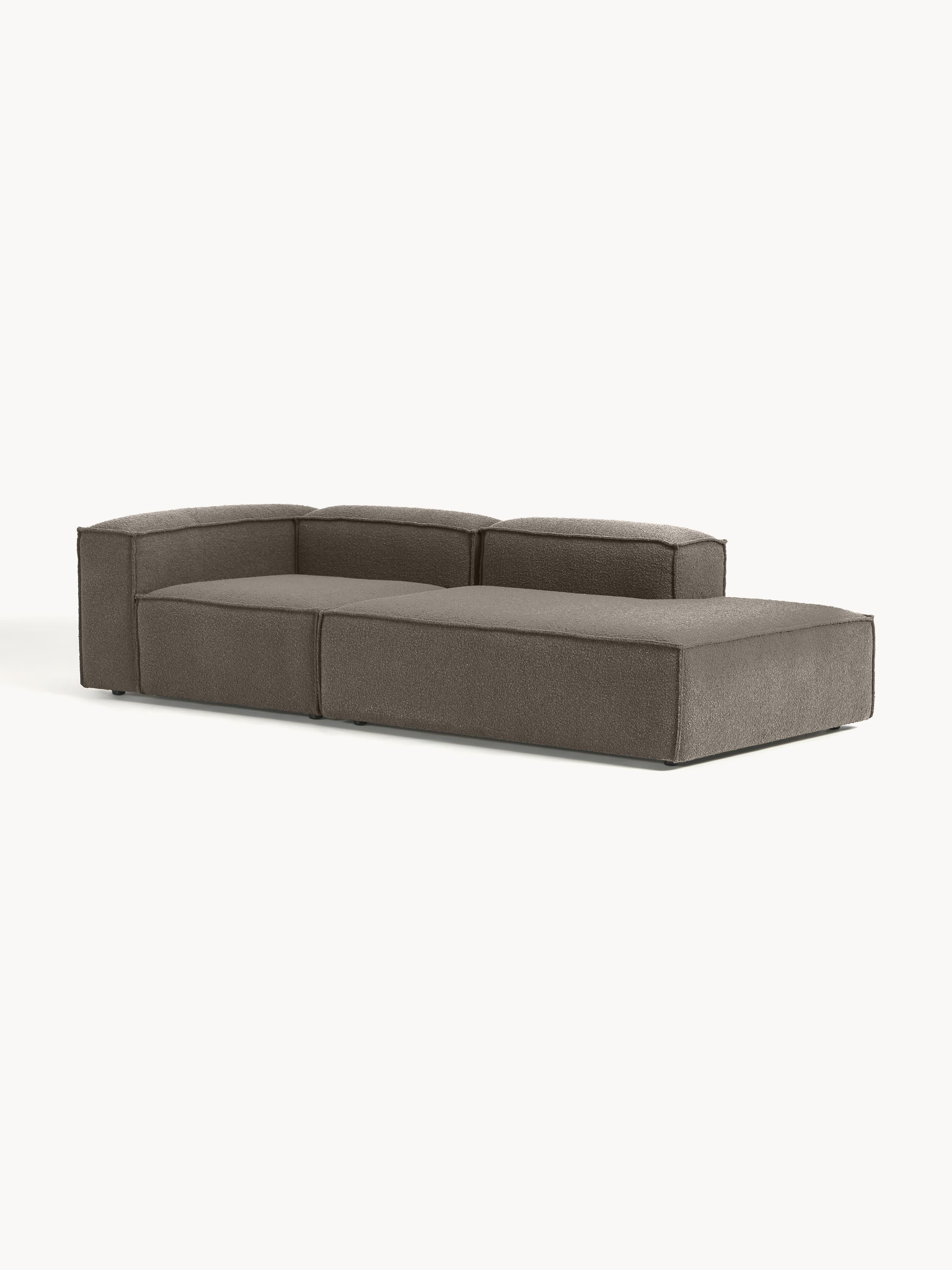 Modulaire chaise longue Lennon uit bouclé