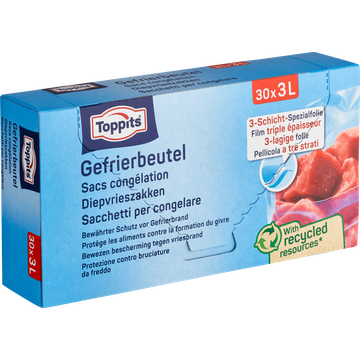 Toppits Diepvrieszakken 3 liter 30 stuks