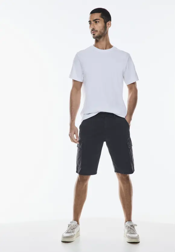 Twill Cargo Shorts - deep blue