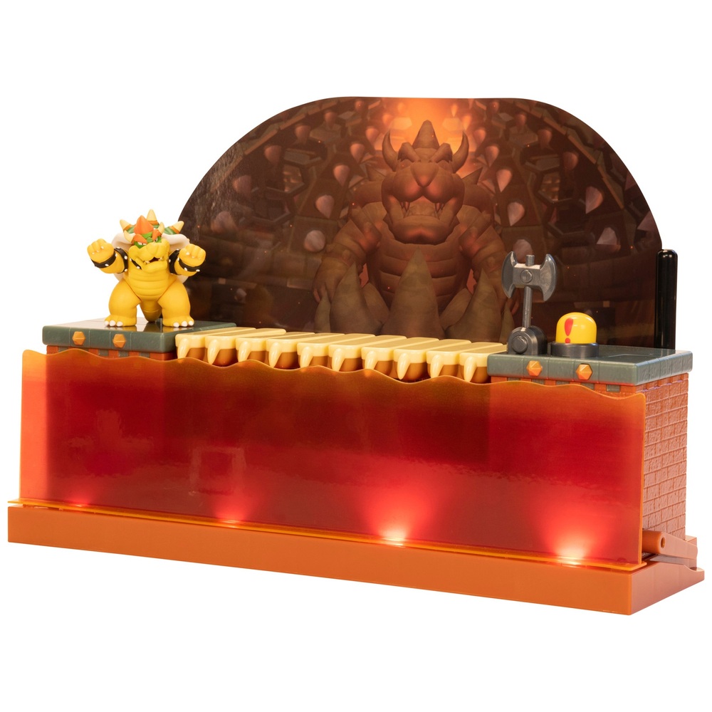 Super Mario Deluxe Bowser Kampfszene Spielset mit Licht und Sound