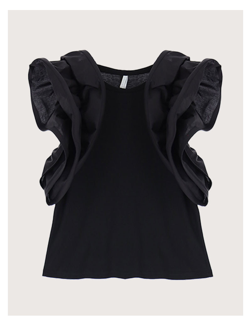 IMPERIAL TOP SANS MANCHES AMPLE NOIR