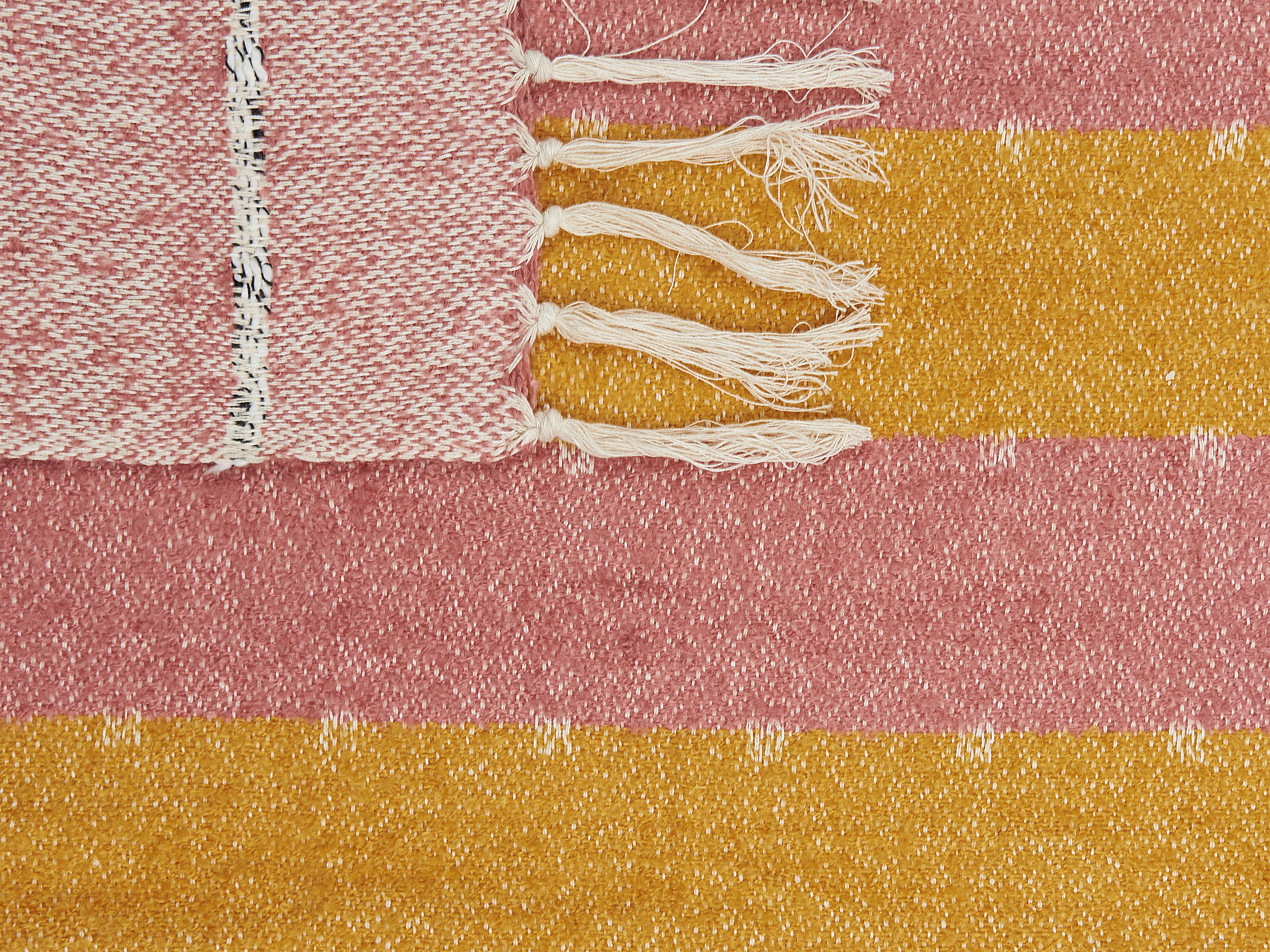 Plaid NAIKHU Katoen 130 x 170 cm Lichtrood