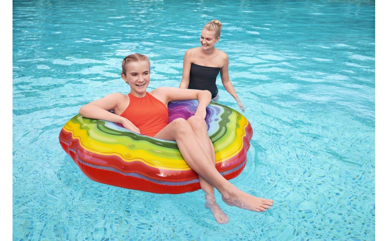 Regenboog zwemring 115cm