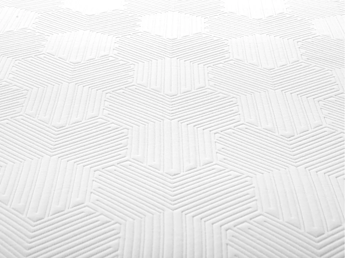 Ensemble 140 x 190 cm sommier coffre blanc + matelas ressorts ensachés 7 zones et mémoire de forme ép.24cm - KASUI de YSMÉE