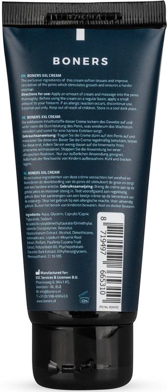 Boners - Penis XXL Crème - Vergroten van de Penis - 100 ml