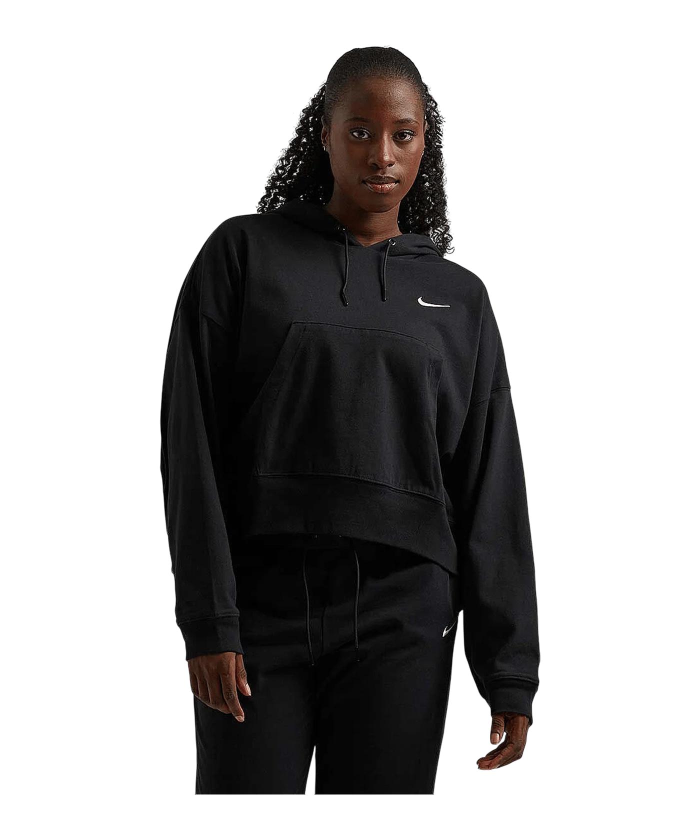 Nike Oversized Hoody Damen Schwarz Weiss F010