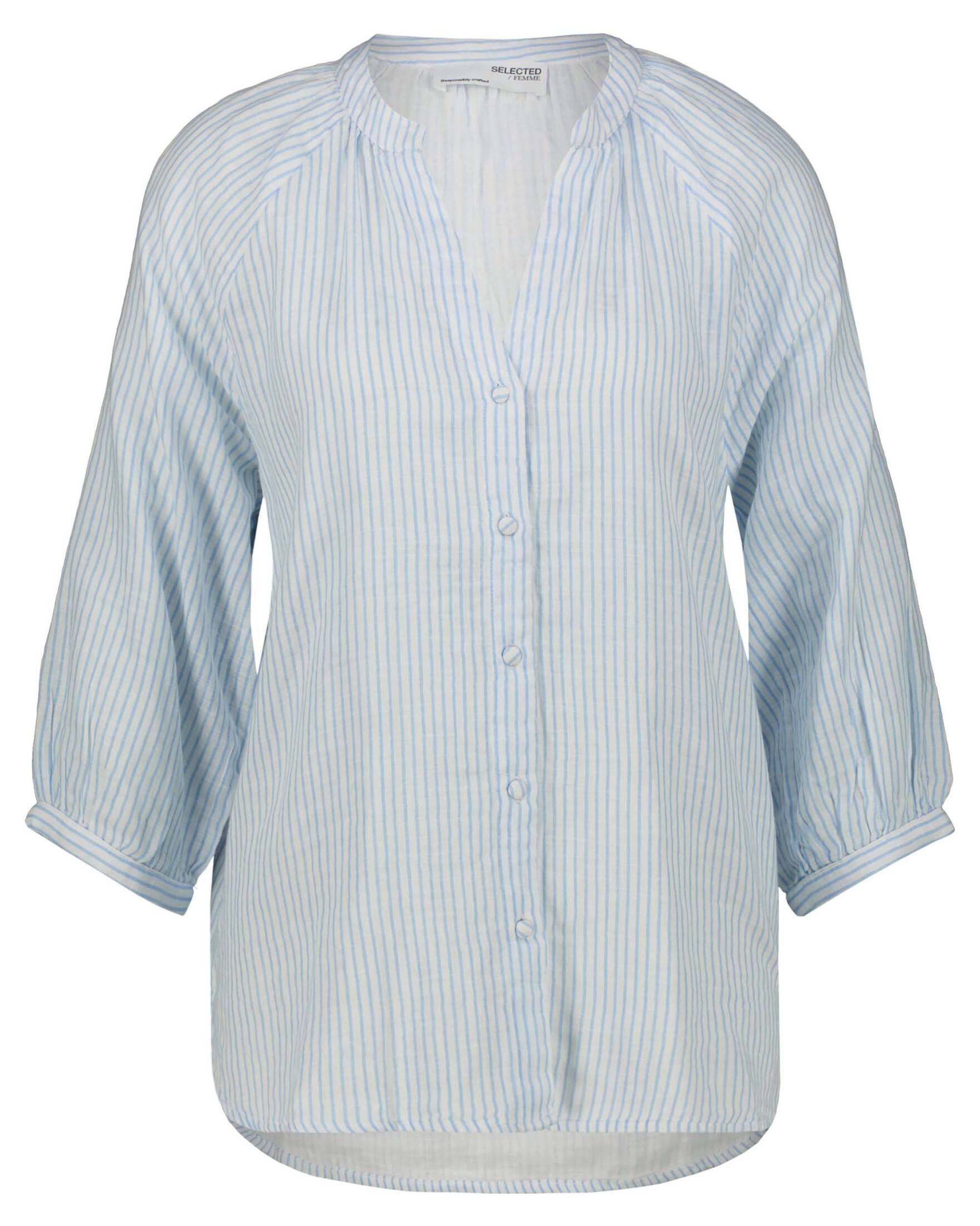 Selected Femme| Damen Bluse SLFALBERTA 3/4 SHIRT W