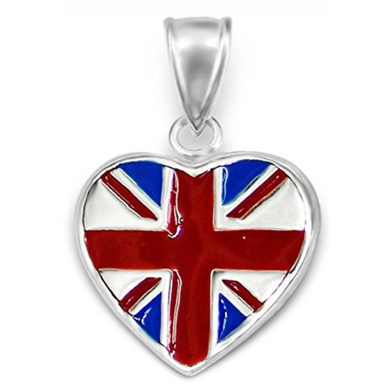 Collier Union Jack en Argent 925/1000