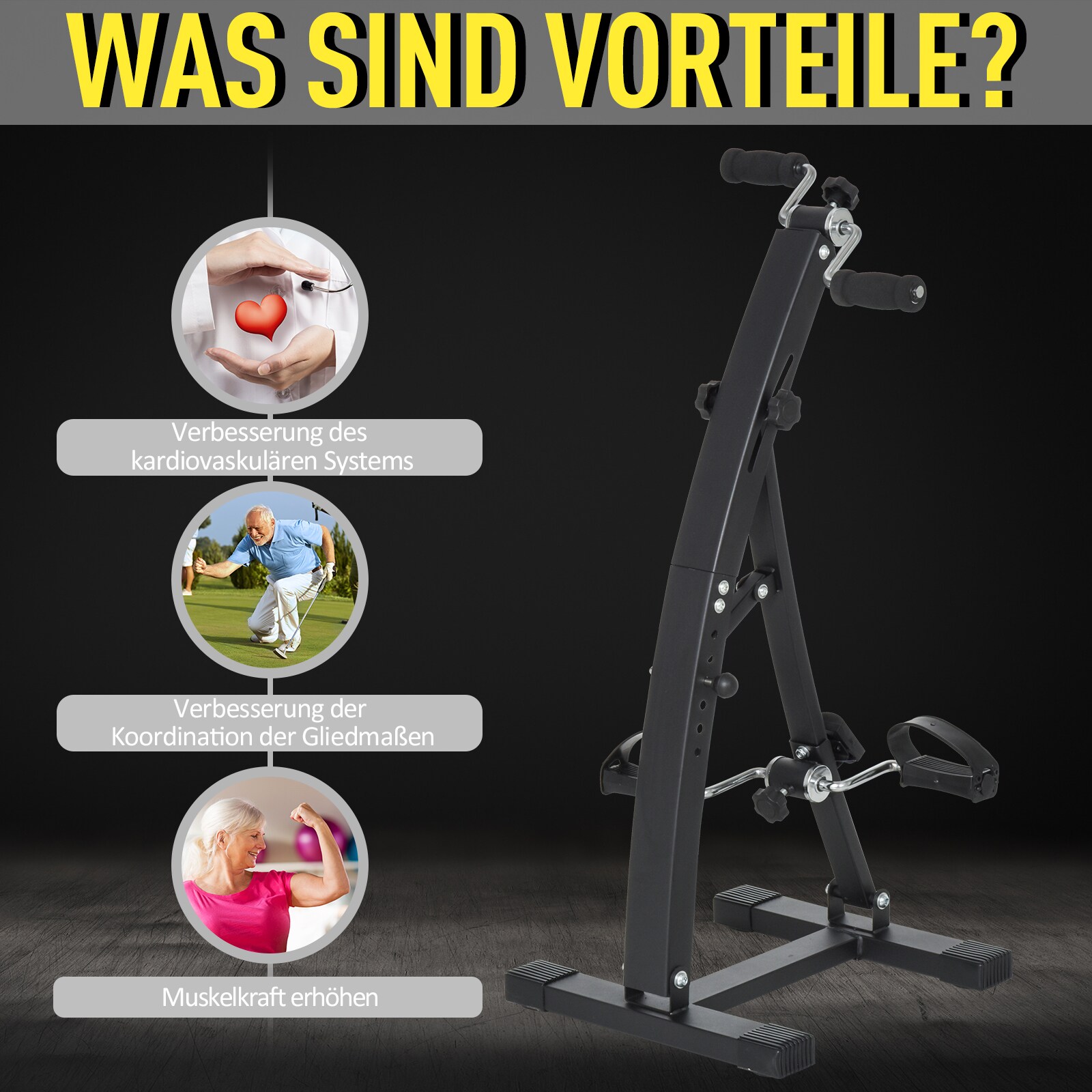 HOMCOM Bewegungstrainer für Senioren 41 x 50 x 96 cm (LxBxH)