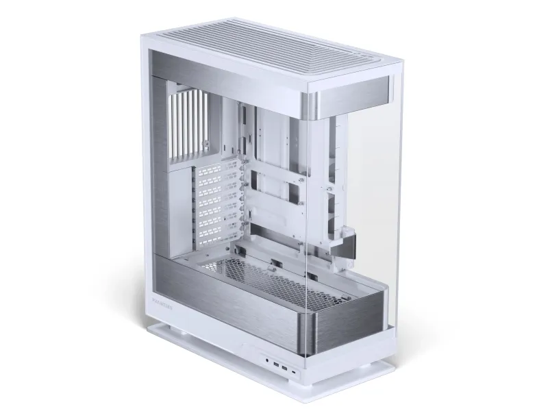 Phanteks Evolv Series X2 - Mid tower - udvidet ATX - sidepanel med vindue (hærdet glas) - ingen strømforsyning (ATX) - sølvhvid - USB/Lyd