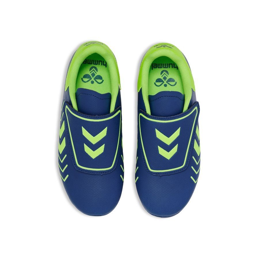 Hummel Chaussures de football Hattrick MG - Bleu Marine/Vert Enfant