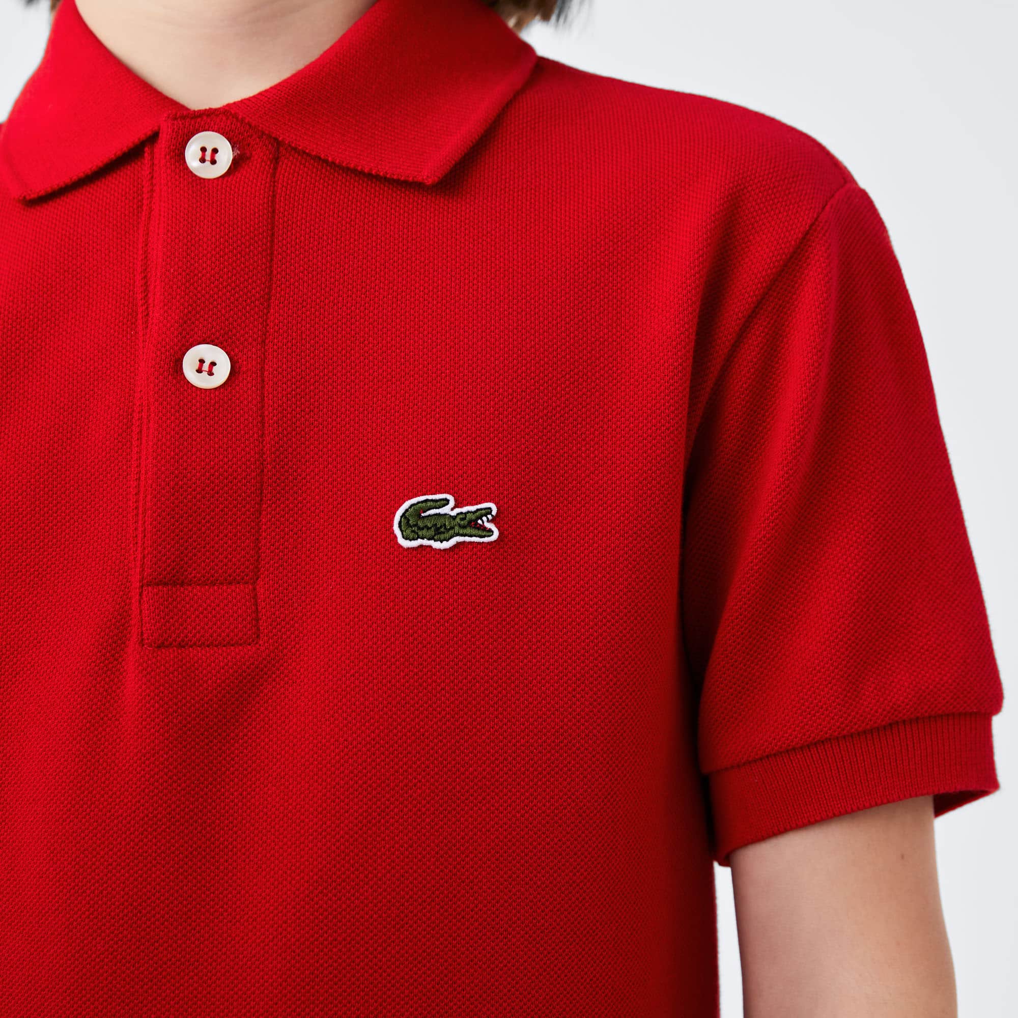 Regular Fit Lacoste-Kinder-Polo aus Petit Piqué Poloshirts - Rot - Lacoste - Kinder