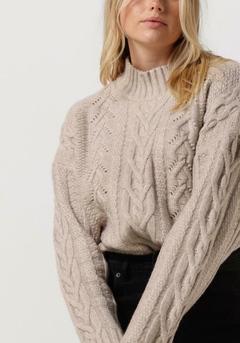 CO\\'COUTURE zand co'couture trui jenesse cable crop knit