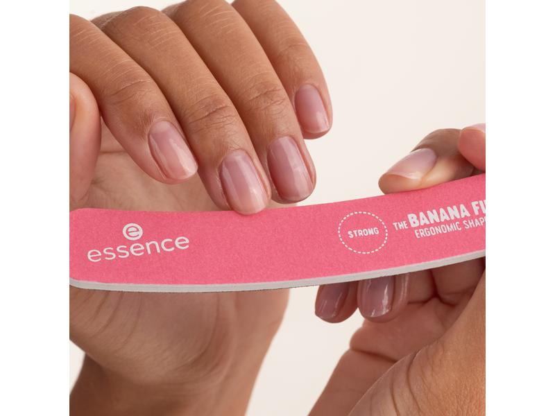 essence Nagelfeile Banana 1 Stück Bananenförmige Nagelfeile mit zwei Seiten zum Kürzen und Formen