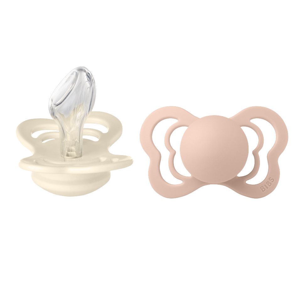 BIBS - Pacifier Couture 2 PACK - Ivory/Blush - Size 2