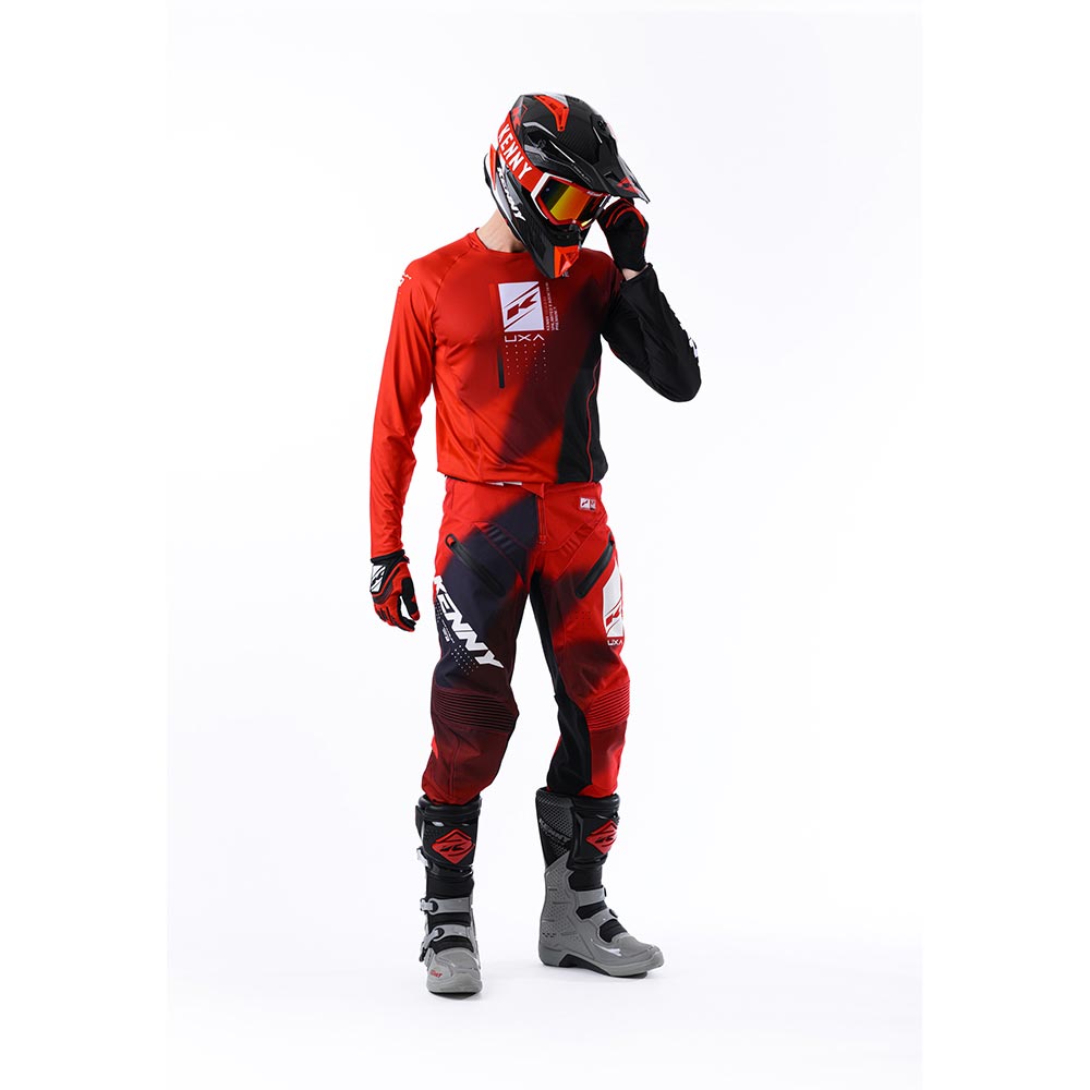Kenny - Pantalon Titanium Tones Rouge / Noir