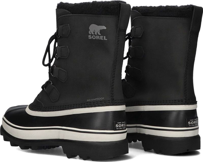 Sorel - Caribou Wp - Winterlaarzen - Zwart/Dark Stone - Nubuckleer/Rubber