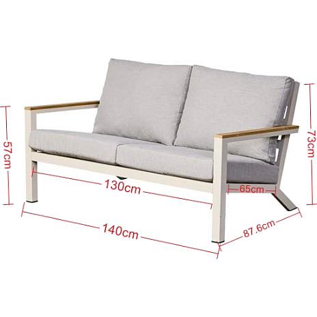 Mendoza 2. Personers loungesofa - Sandy grey