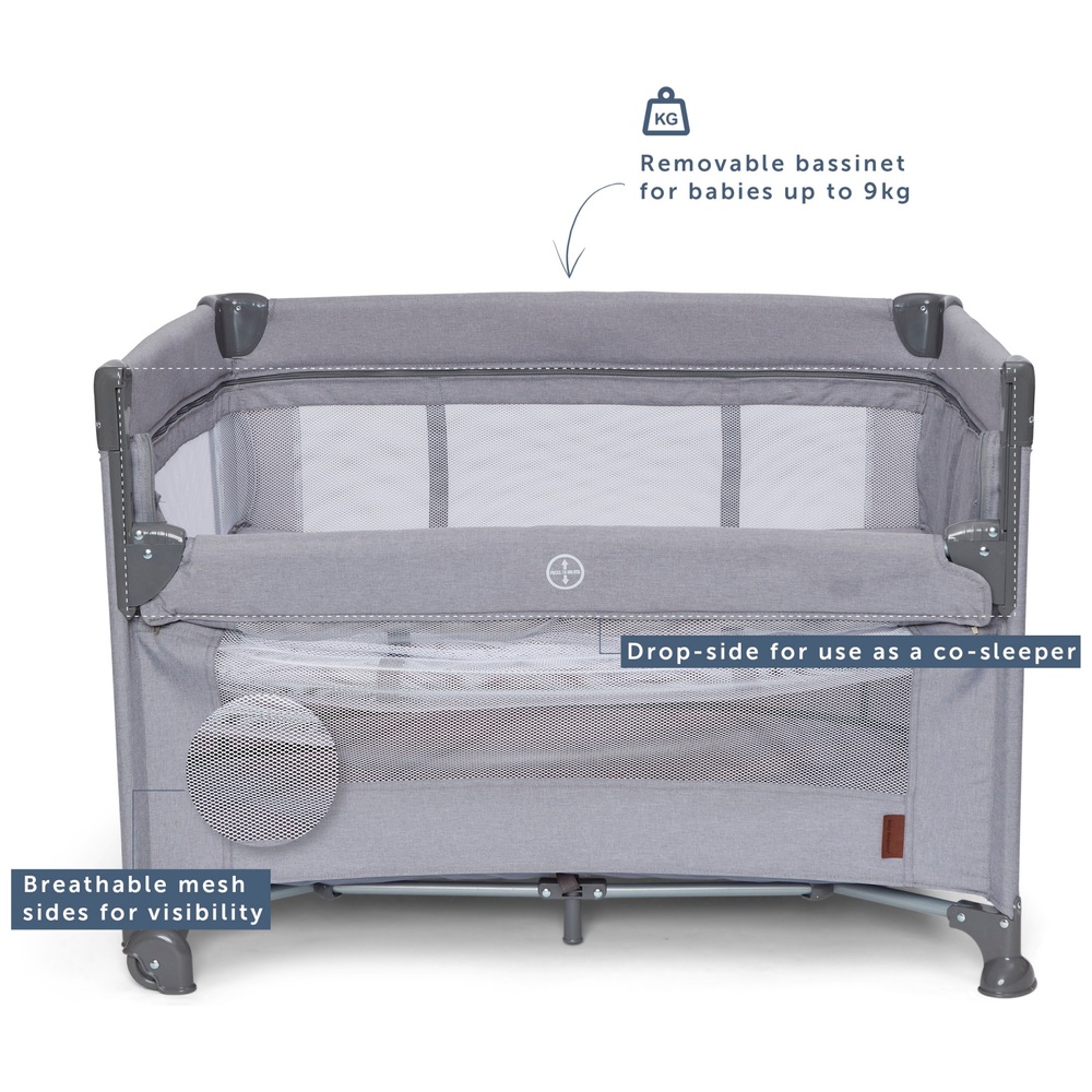 Baby Elegance 2-in-1 Reisebett & Beistellbett mit Babywanne