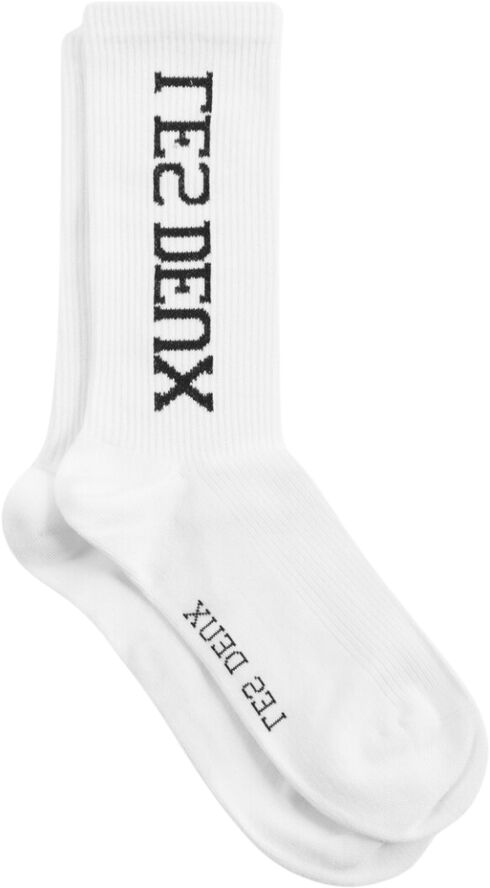 Les Deux Les Deux Vertigo 2-Pack Rib Socks White/black