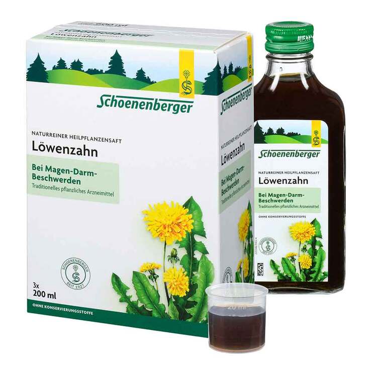 Löwenzahn Saft Schoenenberger HPS, 3X200 ml