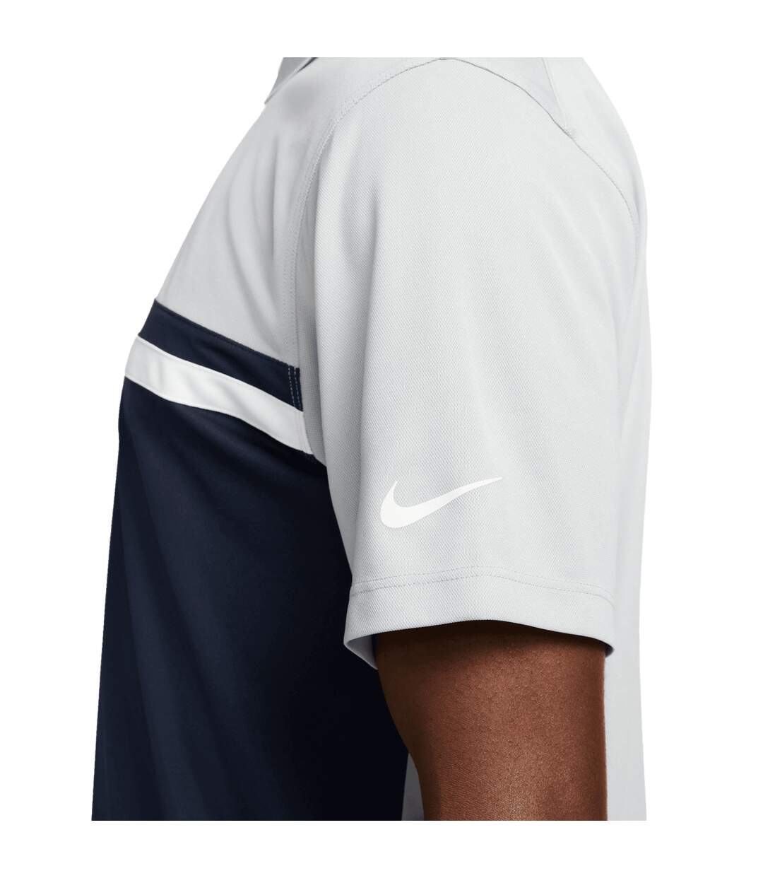 Nike - Polo VICTORY - Homme (Gris clair / Bleu foncé) - UTBC5475