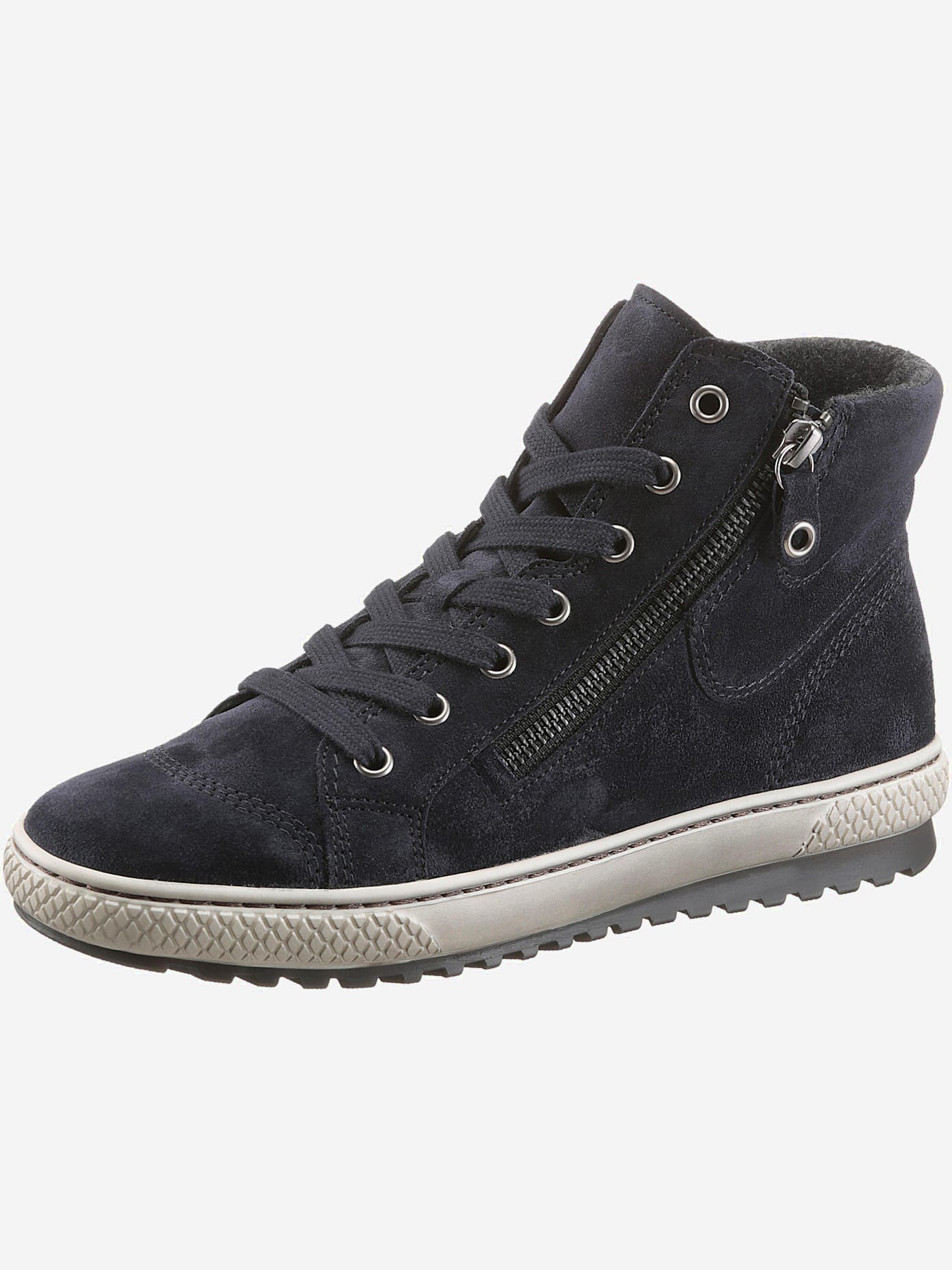 Bottines à lacets avec deux glissières