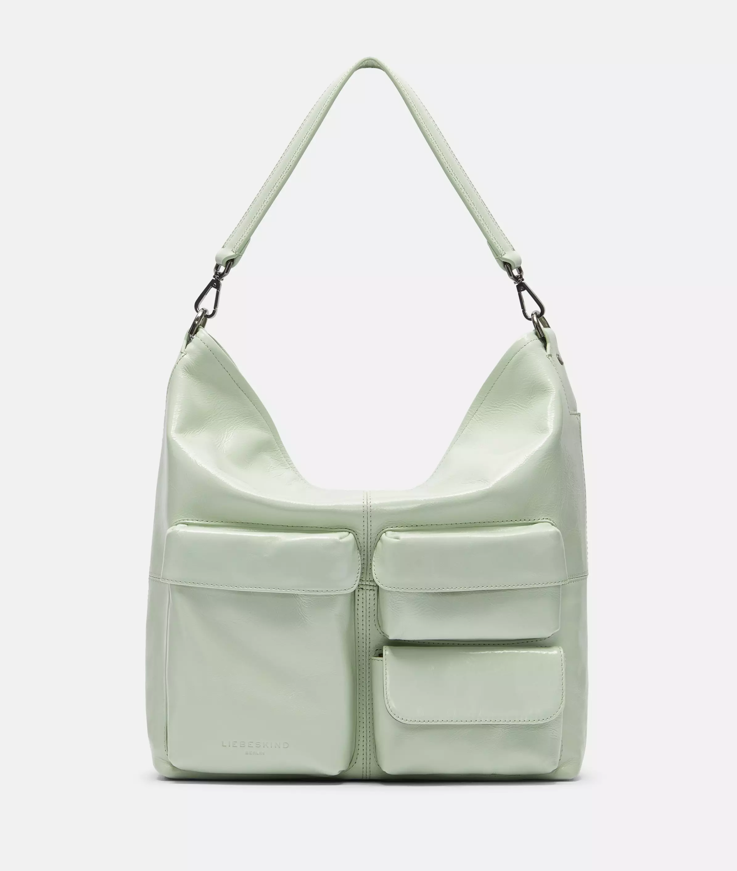 Archive LK 204 Hobo M Spacious leather hobo bag with glossy finish