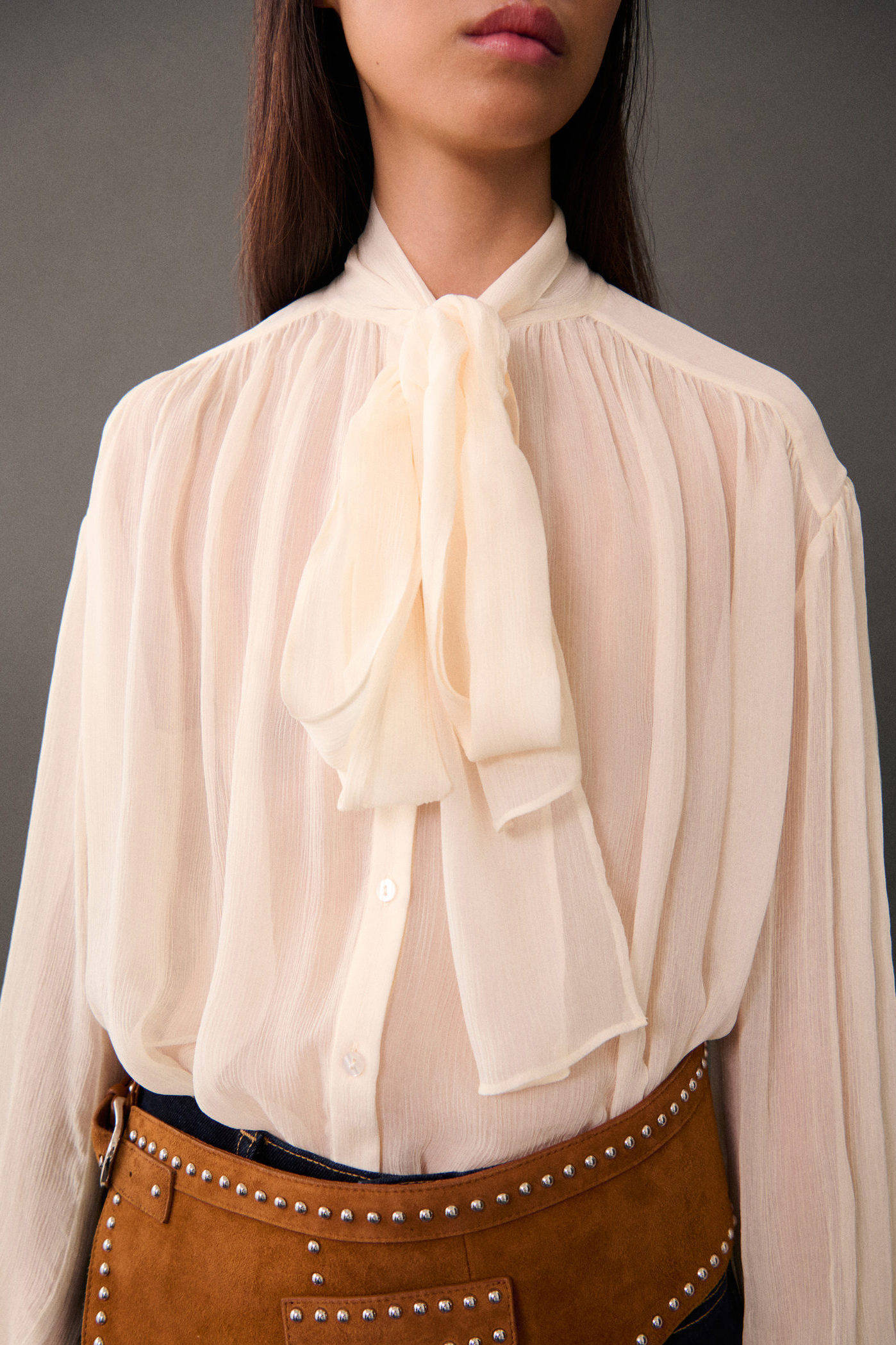 Mango blouse ecru